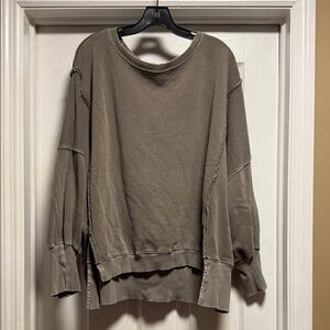 We The Free Oversized Sweatshirt in Taupe